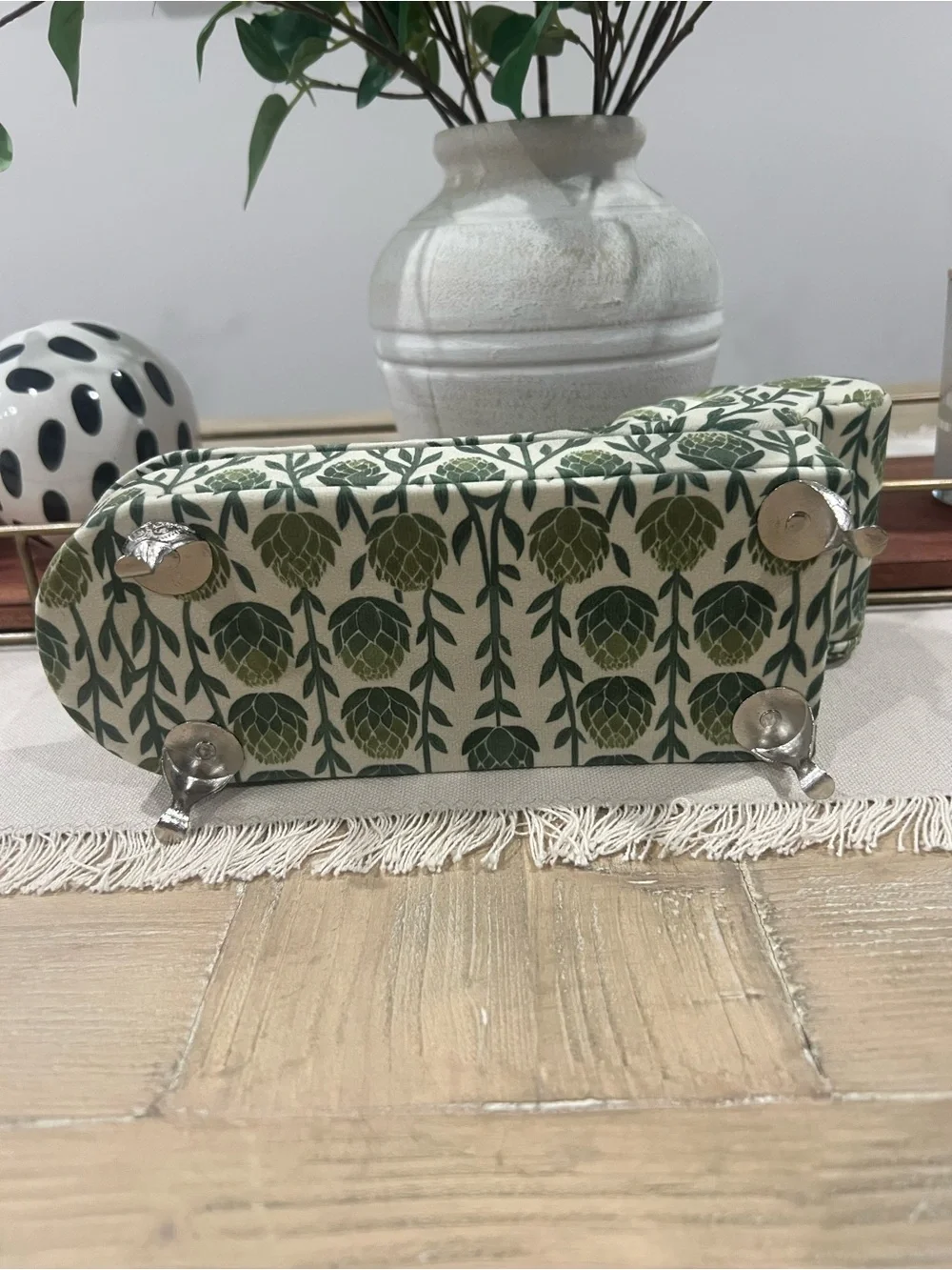NWOT Floral Mini Chaise Lounge Jewelry Box Organizer